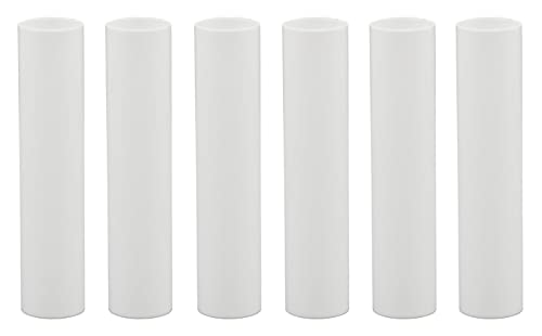 Creative Hobbies 4 Inch White Plastic Candle Covers Set of 6