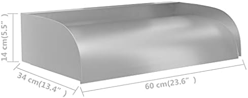 Stainless Steel 236 Inch Waterfall for Garden Ponds or Pools