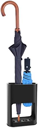 DricRoda 4 Umbrella Stand with Drip Tray Black