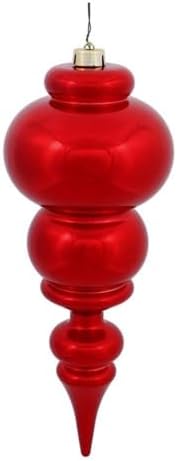 Vickerman 14 Inch Red Shiny Finial Ornament