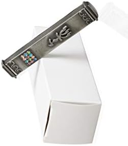 Holy Land Market Mezuzah with Scroll - 3 Inches Silver 12 Tribes