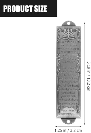 VICASKY Brass Mezuzah Door Hanger with Scroll