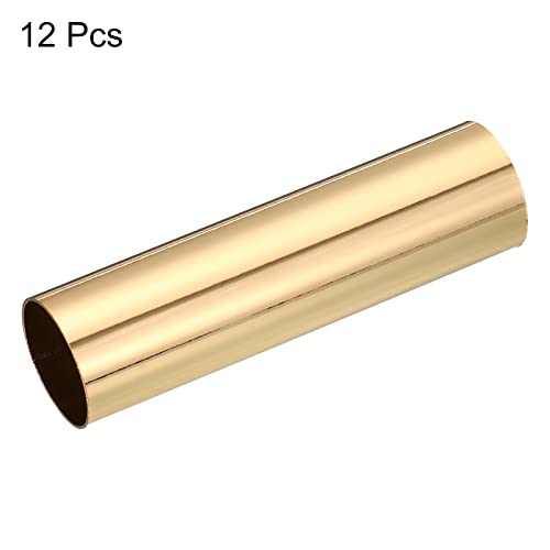 MECCANIXITY E12 Candle Socket Covers Gold Tone 12 Pcs