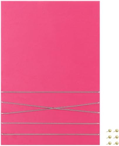 Navaris Fabric Memo Bulletin Board 12x17 Bright Pink