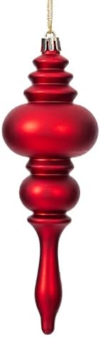 Vickerman 7 Inch 4-Finish Finial Ornament 8 Pack