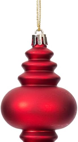 Vickerman 7 Inch 4-Finish Finial Ornament 8 Pack