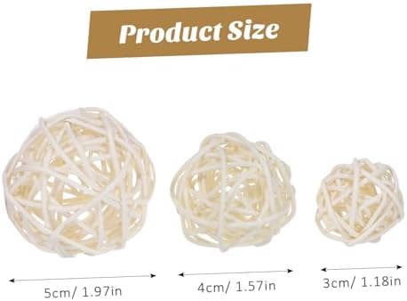 15Pcs White Rattan Balls for Wedding Christmas Party Decor