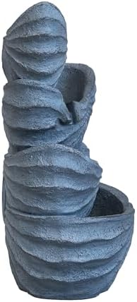 Decorative 4 Tier Nautilus Shell Water Fountain with Light 1