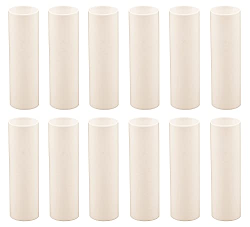 Creative Hobbies 3 Inch Cream Plastic Candle Covers Set of 12