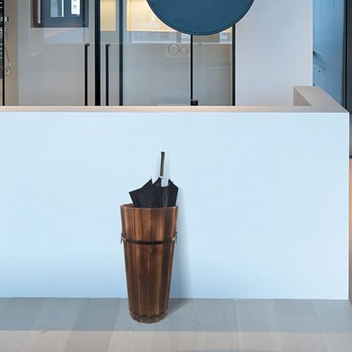 ABOOFAN Wooden Umbrella Stand Entryway Rustic Holder