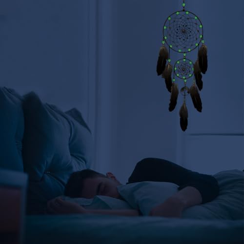 Dream Catcher with Luminous Beads for Wall Decor