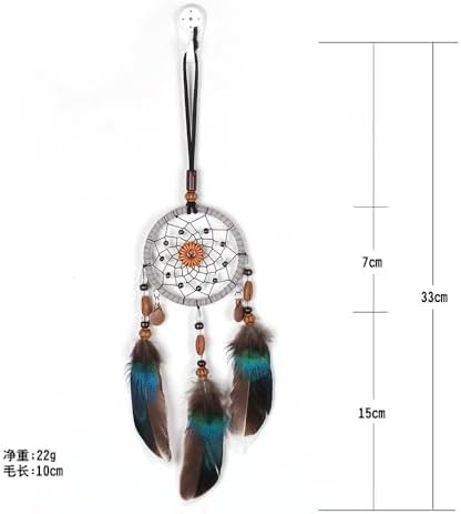 Dream Catcher Handmade Feather Bead Decor Hanging Ornament