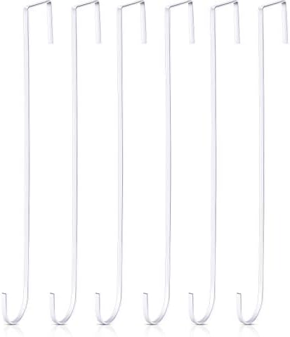 Hotop 15 Inch Wreath Hangers 6 Pack White Steel