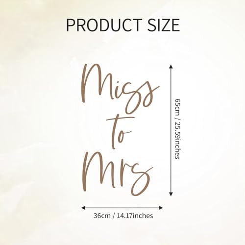 Miss to Mrs Wall Sticker Decal - Elegant Wedding Decor