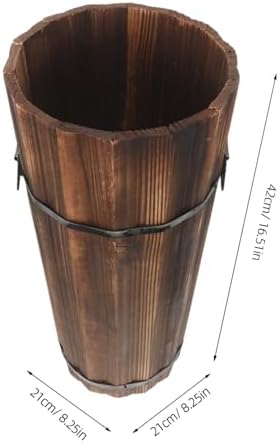 ABOOFAN Wooden Umbrella Stand Entryway Rustic Holder