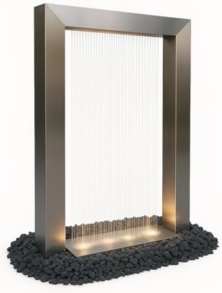 Steel Serenity Stainless Steel Water Feature Modern Elegance and Lasting Durability