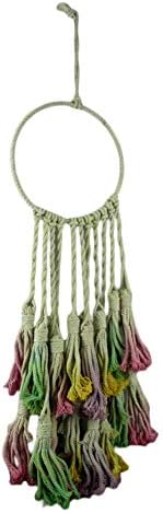 Rainbow Dyed Cotton Macrame Dream Catcher 8 Inches