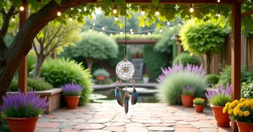 Dream Catcher Handmade Feather Bead Decor Hanging Ornament