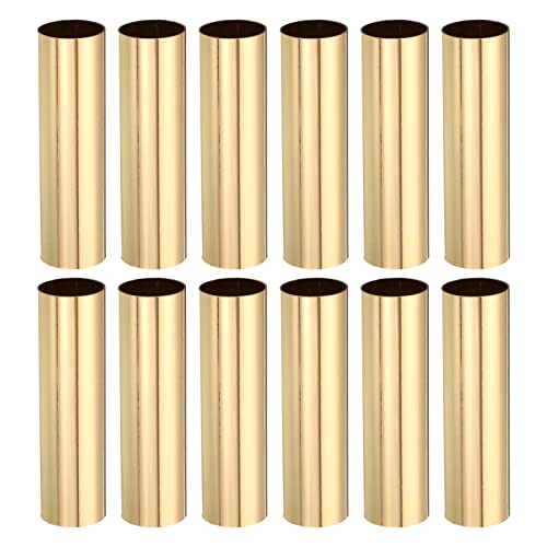 MECCANIXITY E12 Candle Socket Covers Gold Tone 12 Pcs