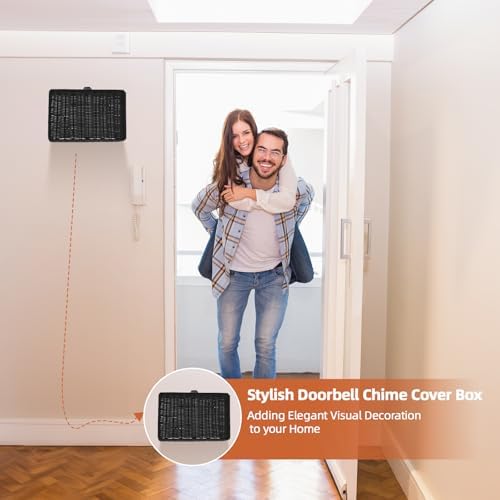 QQKISSSKY Doorbell Chime Cover Box Black