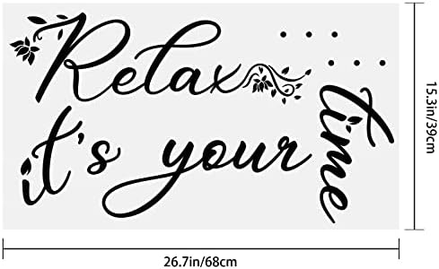 PLIGREAT Relax Quotes Wall Stickers Peel and Stick
