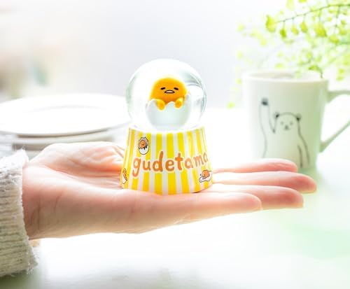 Sanrio Gudetama Mini Light-Up Snow Globe 3 Inches Tall