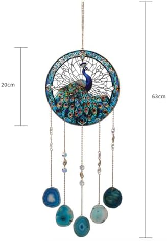 Blue Peacock Dream Catcher for Home Decor