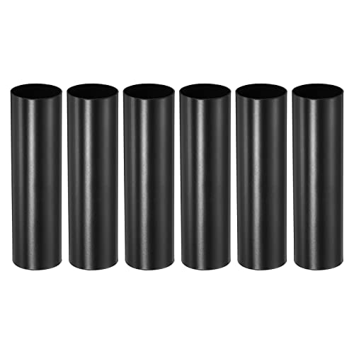 MECCANIXITY E12 Candle Socket Covers 6 Pcs Black Metal Sleeves