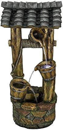 Wishing Well Water Fountain 393 Inches Rustic Outdoor Decor