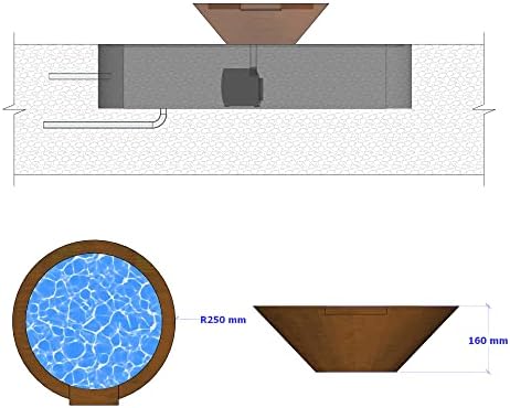 PONDO 20 Round Garden Water Bowl Fountain