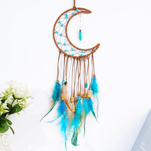 2 Pack DIY Feather Dream Catcher Kits Turquoise Boho Decor