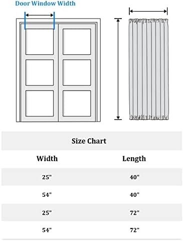 Blackout Door Curtain with Blue Brown Ombre Design