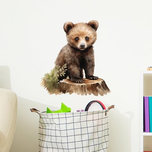 Lifelike Bear Wall Sticker for Nursery
