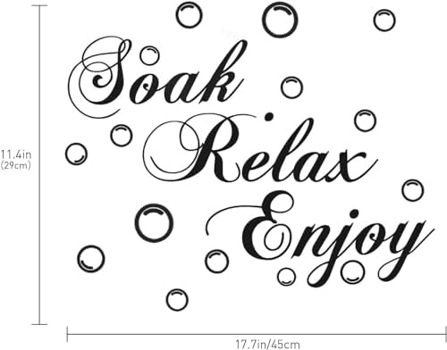 Black Bathroom Wall Decals Soak Relax Enjoy Stickers