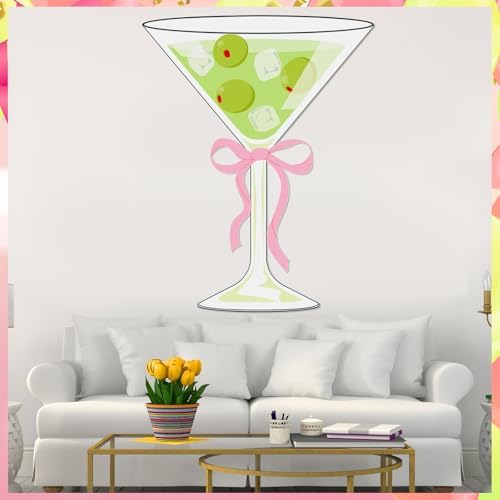 Janlaugh 5 Ft Large Martini Wall Decor DIY Cutouts Stickers