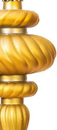 Vickerman 4 Inch Gold Finial Ornament 8 Pack