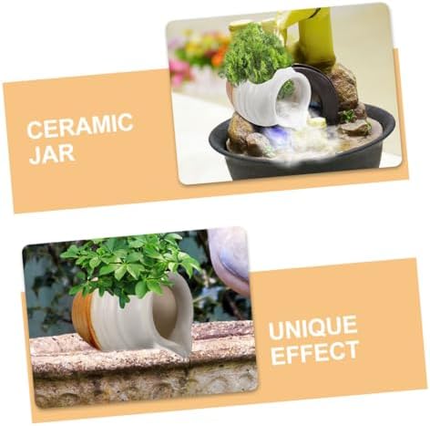 Toddmomy Ceramic Water Fountain Jar Decor