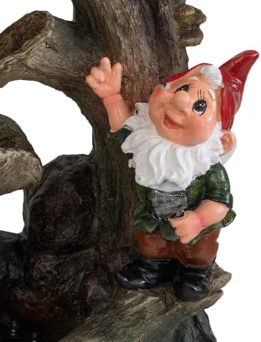 Charming Decorative Woodland Gnome Water Fountain with LED Light