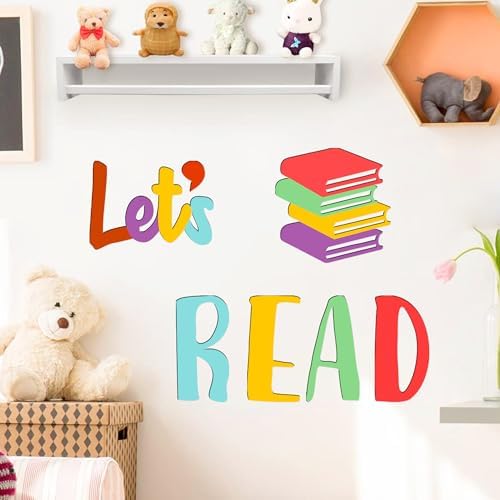 Lets Read Wall Decals for Kids Room Decor