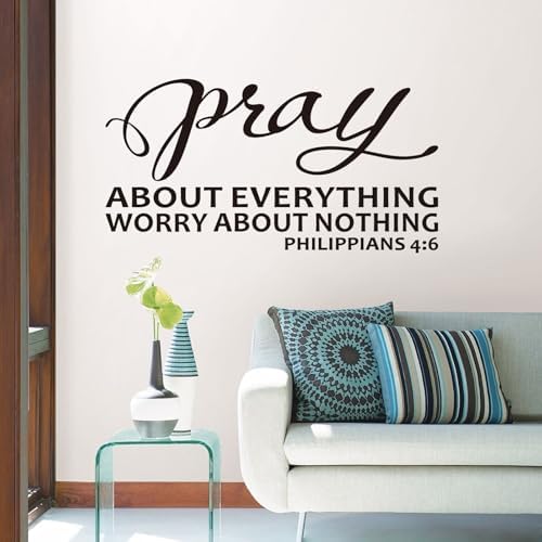 AnFigure Bible Verse Wall Stickers for Bedroom 21x11
