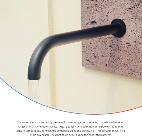 Solid Brass Fishhook Water Spout for Fountains and Ponds