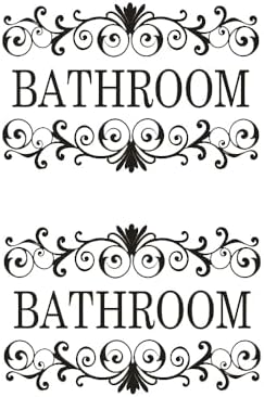 2 Packs Black Vine Bathroom Wall Decals