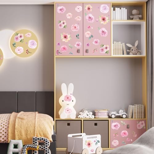 CharmFlo Floral Wall Decals 60PCS Pack