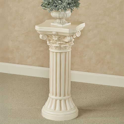 Touch of Class Corinthian Column Pedestal - Ivory Wash