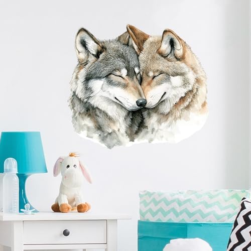 Lifelike Wolf Wall Decal for Living Room and Bedroom