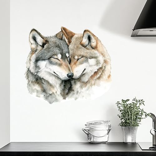 Lifelike Wolf Wall Decal for Living Room and Bedroom