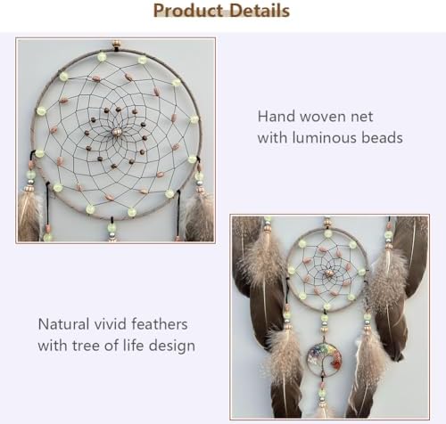 Dream Catcher with Luminous Beads for Wall Decor