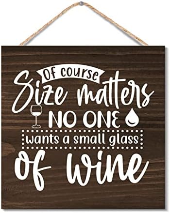 Rustic Wooden Wine Quote Wall Art Sign 12x12