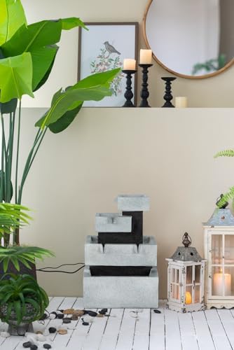 Elegant 4-Tier Water Fountain for Indoor and Outdoor Use