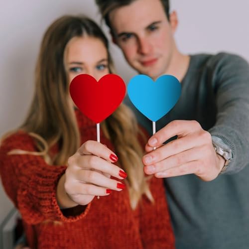 54 Pcs Paper Heart Cutouts Double Sided Valentine Decor